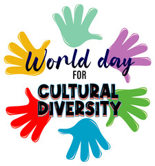 Fototapeta premium The World Day for Cultural Diversity Banner Design