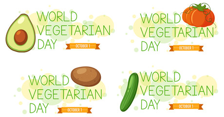 World Vegetable Day poster with avocado