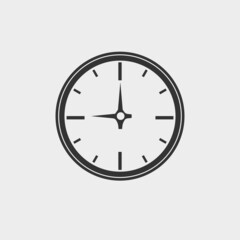 Clock vector icon illustration sign 