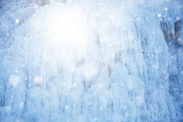 ice splashes baikal rocks, abstract winter view