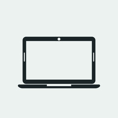 Laptop vector icon illustration sign 