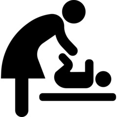 baby changing room icon