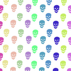 Funny skeletons dancing. Day of Dead, Halloween concept vector illustration