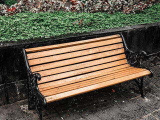 garden chair with backrest made of wood
