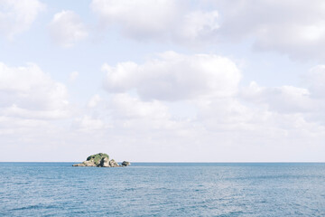 tropical island in the ocean