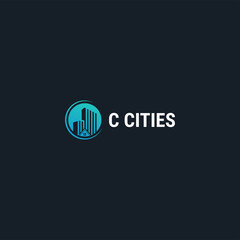 C CITY LOGO DESIGN VECTOR