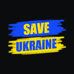 Save Ukraine, concept vector graphic template 