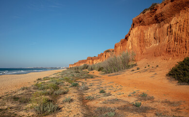 amazing red coast in Algarve- Portugal