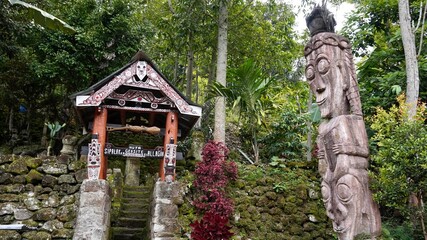 animism stone in hutta siallagan, samosir, north sumatera, indonesia
