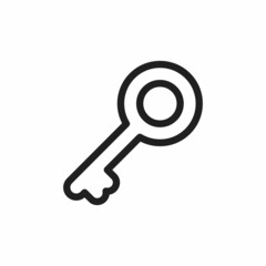 Key icon. Key flat style isolated on a white background - stock vector.