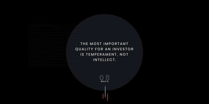 Text quote and way of saying in the stock market.Popular sentence among retail investors and seasoned. investors. Modern graphic inside a circle, good for poster and print