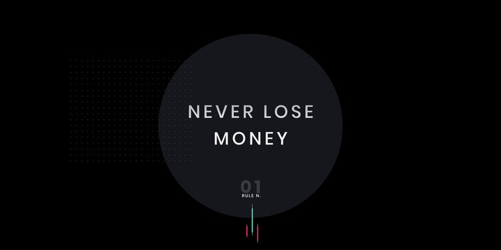 Text quote and way of saying in the stock market.Popular sentence among retail investors and seasoned. investors. Modern graphic inside a circle, good for poster and print