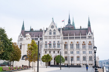 Budapest, Vergria. October 10, 2021. Parliament building in Budapest.