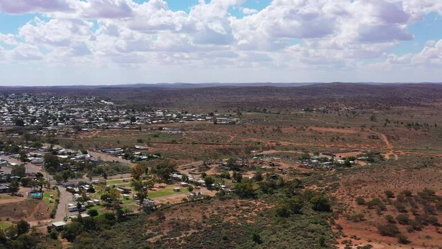 Open mine pit of Junction mine in Broken Hill city Australian outback &ndash; 4k.
