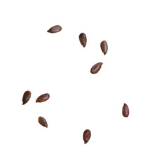 Sesame seeds isolated on white background.