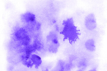 Fototapeta na wymiar 紫色の絵具が滲む水彩背景