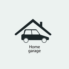 Home garage vector icon illustration sign 