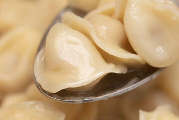 Boiled dumplings made from dough and meat.
