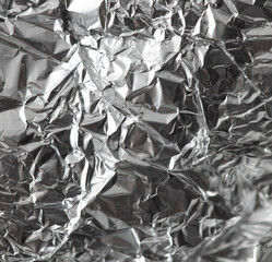 Silver foil as an abstract background.