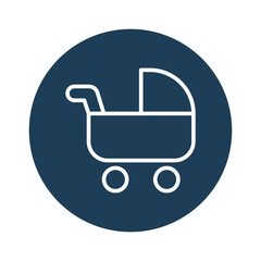 baby Stroller Vector icon which can easily modify or edit

