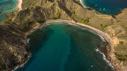 The Relief of Padar Island in Komodo Natiional Park
