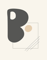 Abstract wall arts vector. Mural wall art. Hand draw organic shape design for wall framed prints, canvas artwork, canvas prints, poster, home decor, cover, wallpaper. Vector illustration.