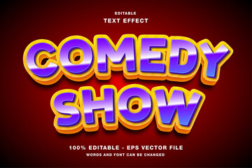 Comedy Show 3d editable text effect