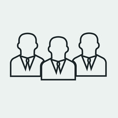Businessmen in suits vector icon illustration sign 