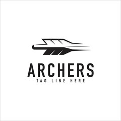 creative arrows logo design, archer logo, arrow sports logo, vector template