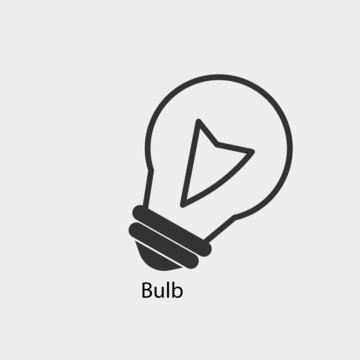 Bulb vector icon illustration sign 