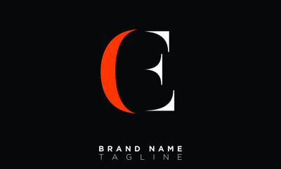 Alphabet letters Initials Monogram logo CE, EC, C and E
