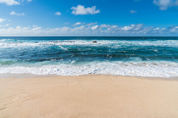 Fototapeta na wymiar Three Tables beach in Oahu island,Hawaii,usa. 