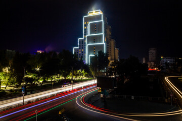 Four Seasons Hotel Damascus night view in City of Damascus (Syrian Arab Republic) after war ended