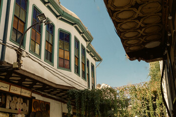 Old houses in the ancient City of Damascus (Syrian Arab Republic) after war ended