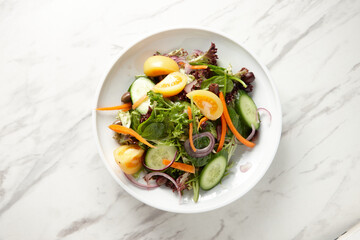 Garden salad in bowl