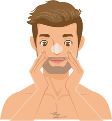 man; face; skin care; male; serum; skin cream; nourishing cream; Clay Mask; Apply serum; cleansing nose strips; Eye Patches; makeup remover; Sheet Mask; Skincare; cheek; Cosmetics; latin america; asia