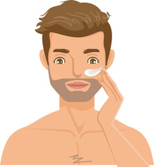 man; face; skin care; male; serum; skin cream; nourishing cream; Clay Mask; Apply serum; cleansing nose strips; Eye Patches; makeup remover; Sheet Mask; Skincare; cheek; Cosmetics; latin america; asia