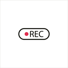 rec icon vector illustration symbol