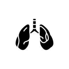 Pneumothorax line icon. Isolated vector element.