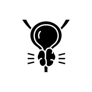 Prostate line icon. Isolated vector element.