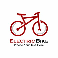 Electric bike logo template illustration