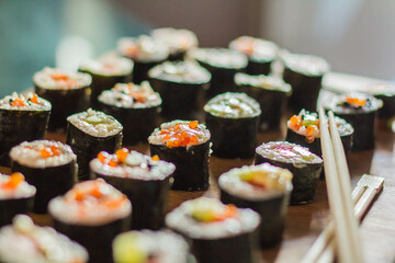 sushi on a plate