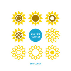 Simple Flower Icon Set: Sunflower