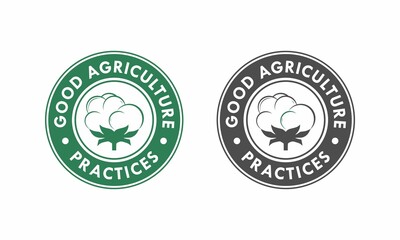 Good agricultural practices  badge logo template illustration. suiatble for nature, package, label etc