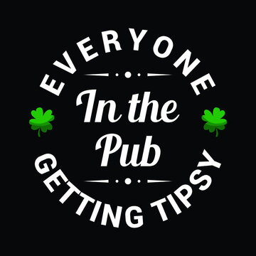 St.Patrick's Day Typography Irish T-shirt Design and Vector
