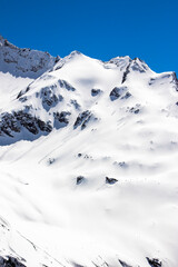 Fototapeta na wymiar Elbrus mountain in the snow. Kabardino-Balkaria, Russia.