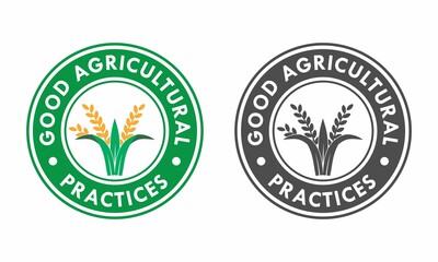 Good agricultural practices  badge logo template illustration. suiatble for nature, package, label etc