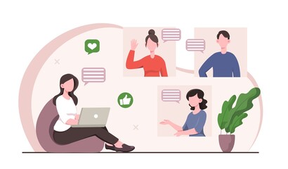 Online meeting concept
