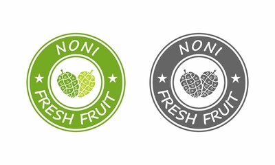 Noni fruit logo template illustration. suitable for product packaging