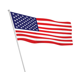 Fototapeta premium United states flag. vector illustration
